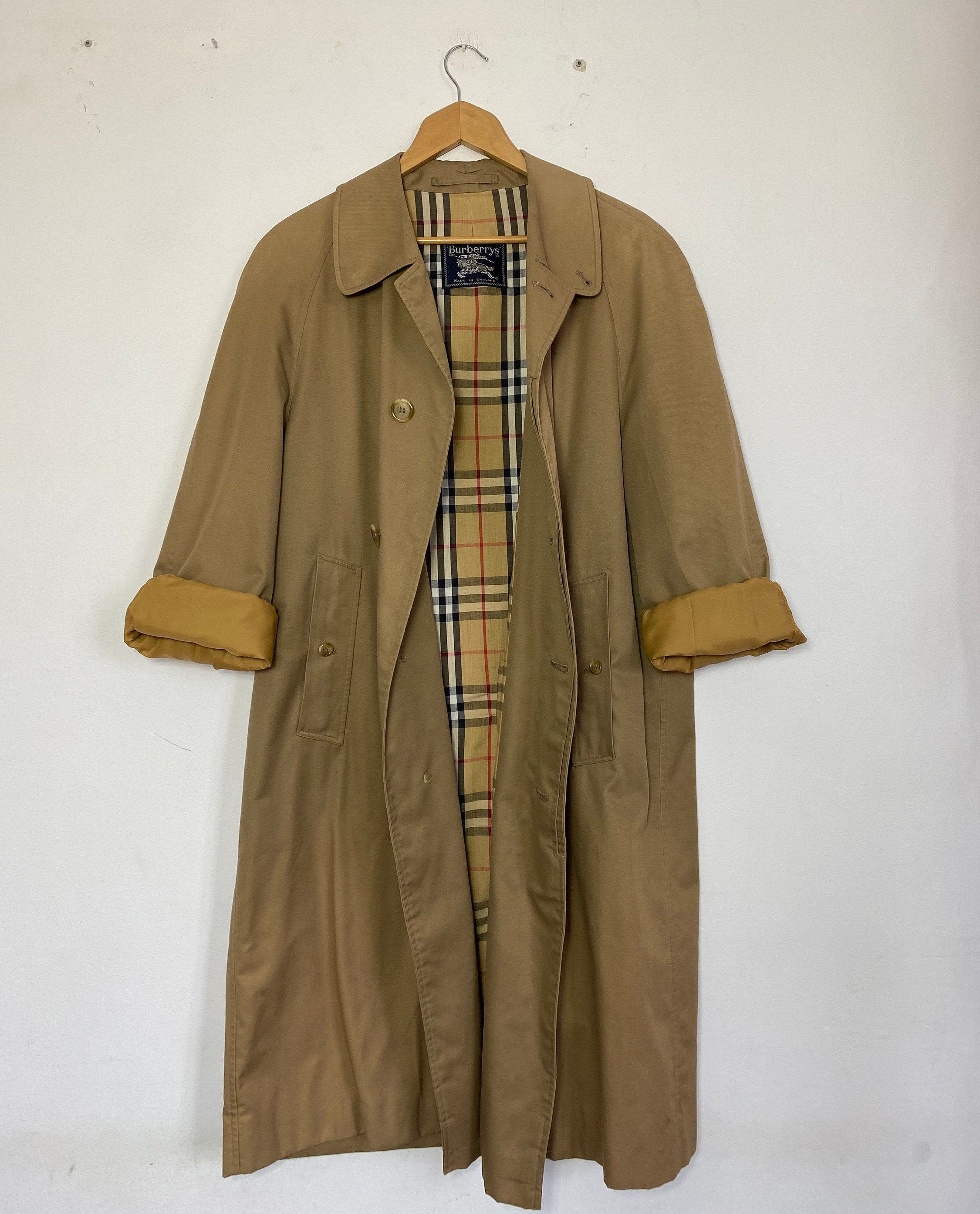 Burberry vintage oversized unisex trench coat camel color | Etsy