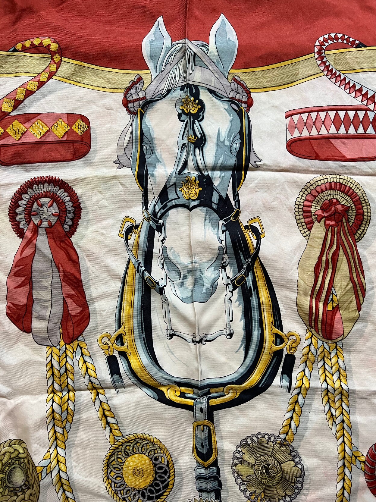 Vintage Hermès Scarf With Horse Motif. Hermès Silk Scarf for - Etsy