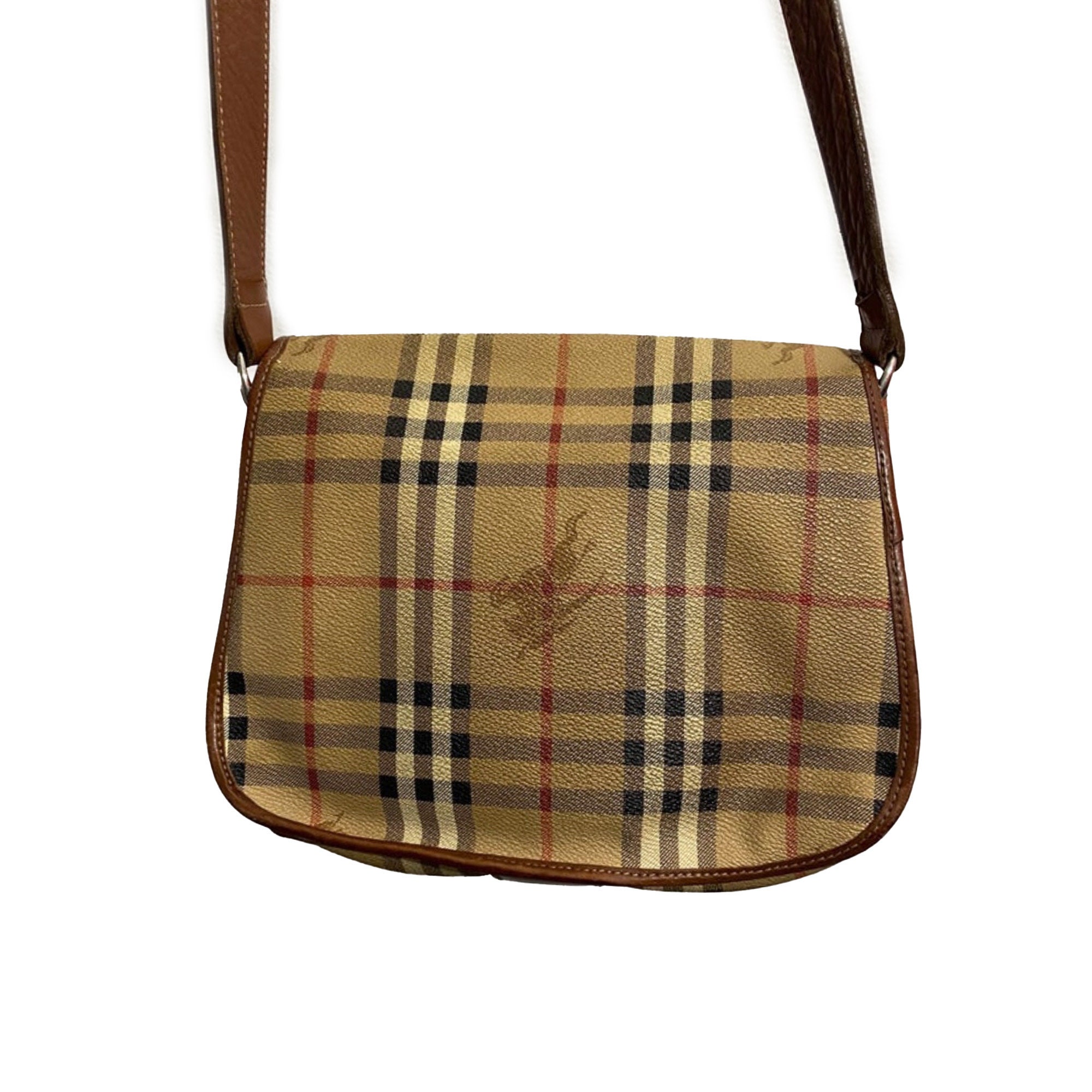 Leather crossbody bag Burberry Beige in Leather - 31492553
