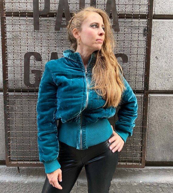 velvet green bomber jacket