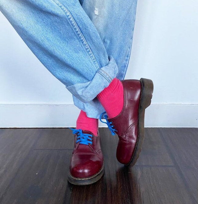 Vintage Dr. Martens Red Shoes for Women Made in England With Etsy