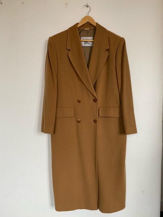 Burberry Brown Coat Burberry Wool Women 90s -