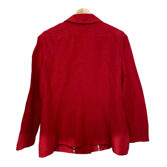 Sobre camisa Burberry vintage roja para mujer. Blusa de lino - Etsy España