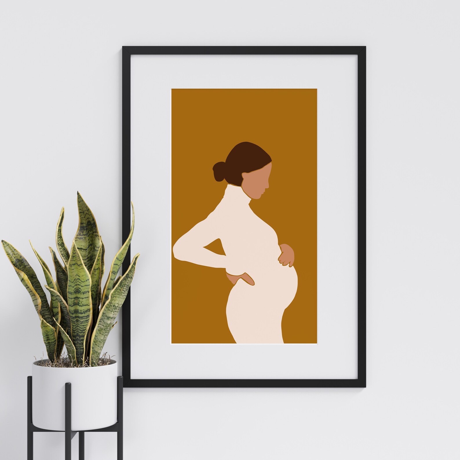 Pregnant Women Wall Art Portrait Digital Prints Women Wall Etsy