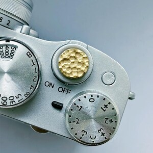 Hand Hammered Brass Camera Shutter Button, Digital Camera Accessory Gold