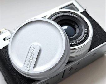 Fuji X100VI Aluminum Lens Cap, Minimalist Metal Cover, Lightweight Camera Accessory