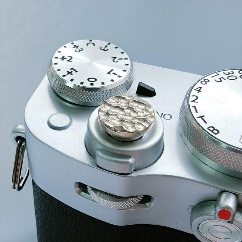 Hand Hammered Brass Camera Shutter Button, Digital Camera Accessory image 4