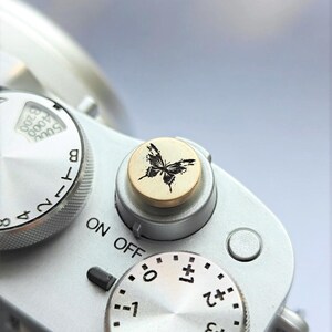 Butterfly Camera Shutter Button: Brass Photography Accessory Gift