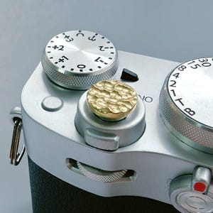 Hand Hammered Brass Camera Shutter Button, Digital Camera Accessory