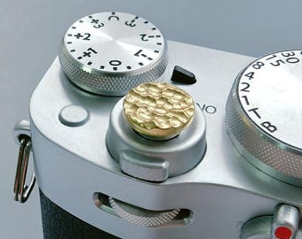 Hand Hammered Brass Camera Shutter Button, Digital Camera Accessory