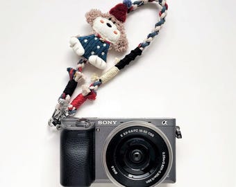 Pajama Dog Quick Release Camera Wrist Strap, Stylish Cotton Phone Strap Charm