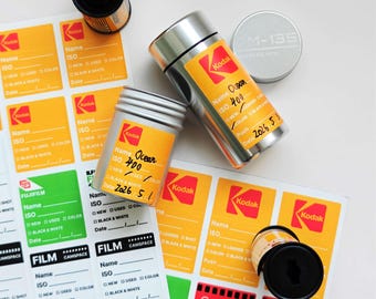 Film Roll Labels for 35mm/120 Cameras, Reusable ISO, Shot Tracking Stickers