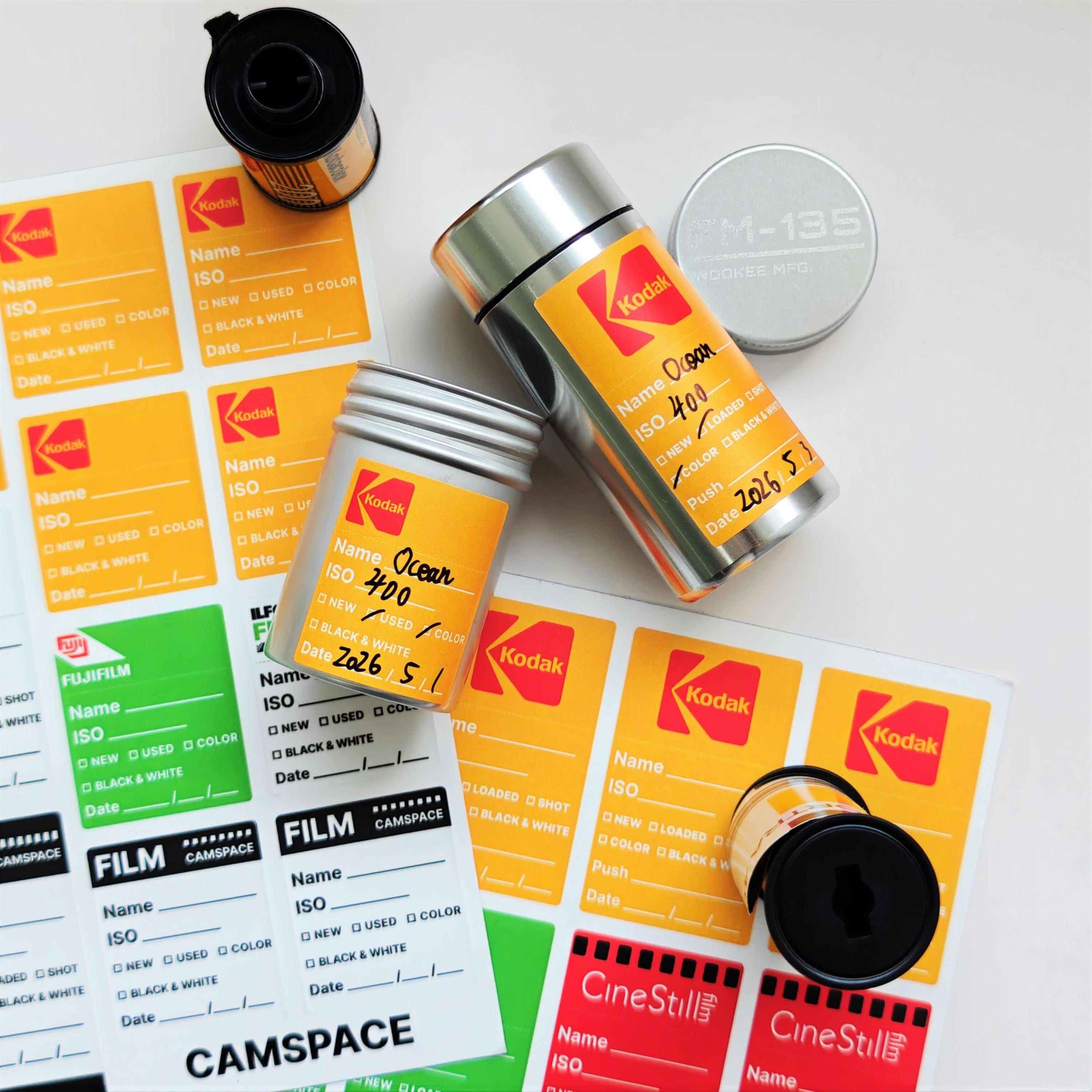 Film Roll Labels for 35mm/120 Cameras, Reusable ISO, Shot Tracking