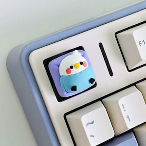 Parrots Keycap set, Cockatiel artisan keycaps, Kawaii lovebirds keycap, Custom keyboard keycaps, Pink, Blue, Green keycaps for MX Keyboard