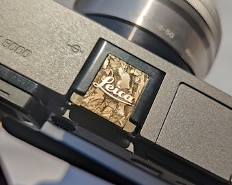 Embossed Brass Leica Camera Hot Shoe Cover: Custom Leica Accessories
