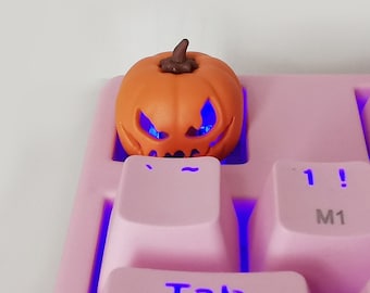 Halloween pompoen keycap, schattige spook keycap, herfst keycaps, fruit keycap, ambachtelijke keycap, aangepaste keycap, mechanisch toetsenbord