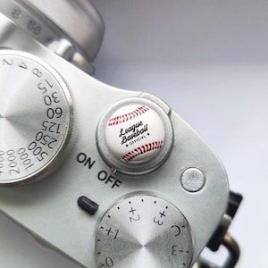 Custom Baseball Camera shutter button, Fuji/Leica/Nikon/Canon accessories, Enamel camera soft release button, photography lover gifts