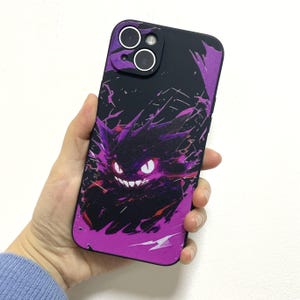 Funda Gengar Negra para iPhone 14 Pro Max, Funda Gengar ...