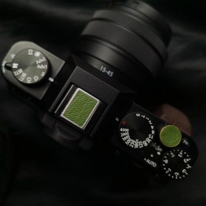 Leather Metal Camera hot shoes cover,shutter button bundle, Fuji/Nikon/Canon accessory, custom release button, colorful design camera