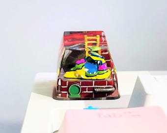 Monster Handmade Resin Keycap,  SA Profile, Colorful MX Mechanical Keyboard Accessory