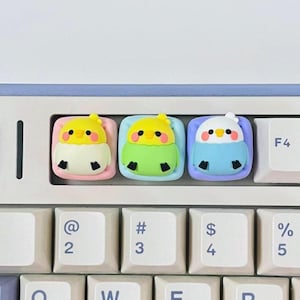 Parrot Artisan Keycap Set: Cockatiel Lovebirds Keyboard Cap, Custom MX Keyboard