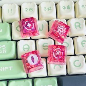 Benutzerdefinierte Valorant Fertigkeit Tastenkappen, Viper / Salbei / Gewürznelke / Jett / Reyna Artisan Tastenkappen, Hintergrundbeleuchtete Tastaturkappen-Set, Gaming-Tastenkappen, R3 & R1 Cherry Profil