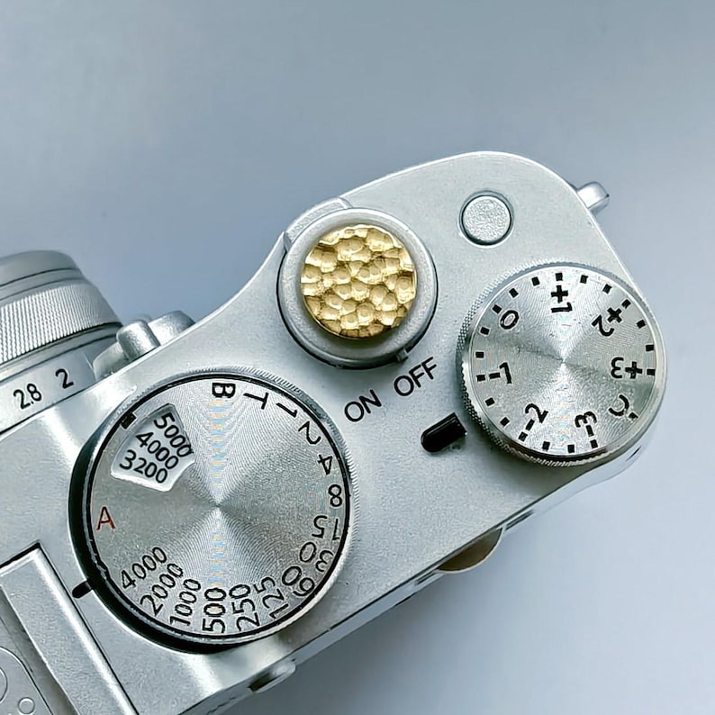 Hand Hammered Brass Camera Shutter Button, Digital Camera Accessory image 5
