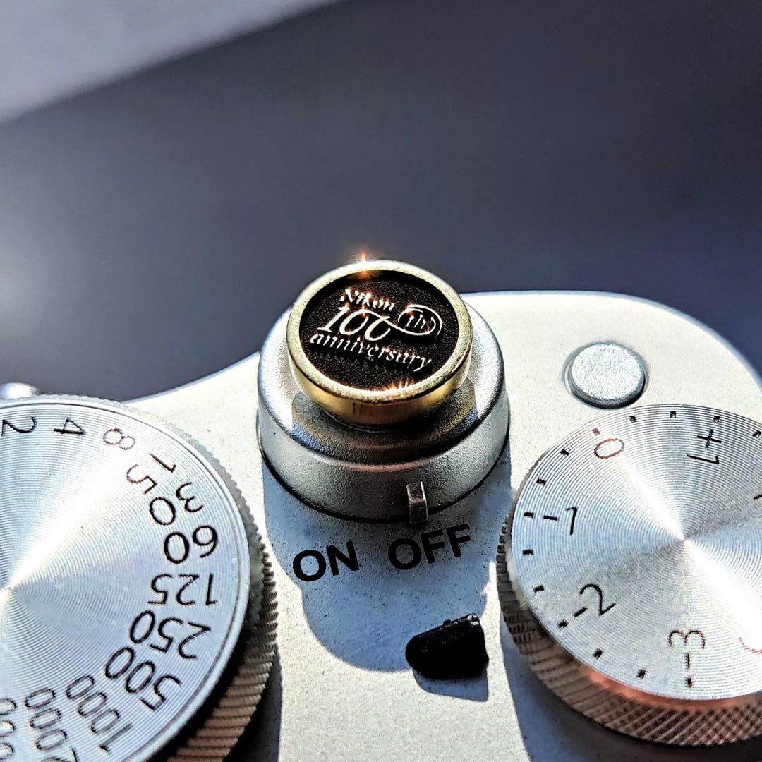 Nikon 100th Anniversary Brass Shutter Button: ZF, F3, FM2, FE