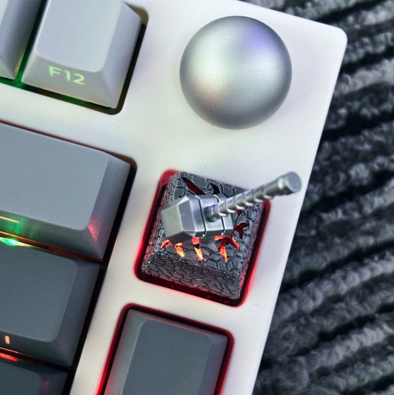 Thor Hammer Artisan Keycap: Magnetic Gamer Keyboard Cap image 2