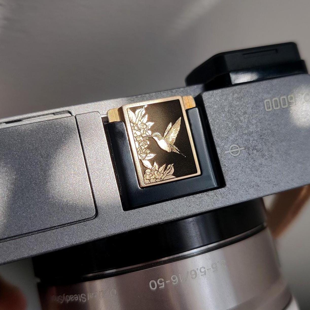 Hummingbird Camera Strap Hummingbird Camera Hot Shoe Cover: Engraved Brass Camera Accessory - Etsy