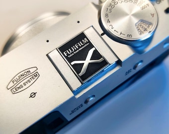 Custom Brass Camera Hot Shoe Cover: Fujifilm Metal Accessories