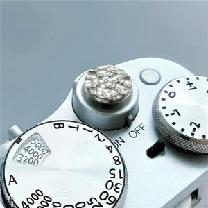 Hand Hammered Brass Camera Shutter Button, Digital Camera Accessory image 2