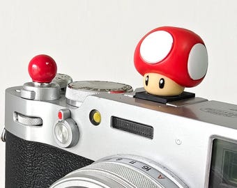 Retro Mushroom Hot Shoe Cover: Fun Camera Accessory