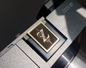 Sword of Truth Brass Camera Hot Shoe Cover: Fuji, Nikon, Leica Accessories