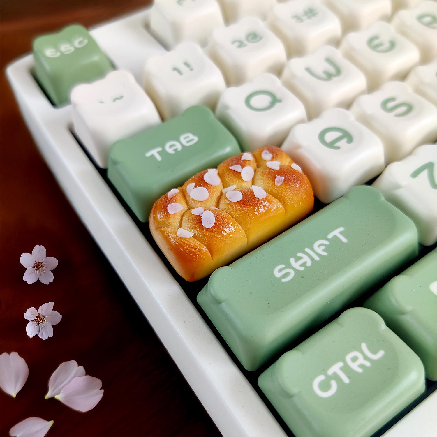 Hand-painted Almond Bread Keycap: Artisan Kawaii Caps Lock Keycap - Etsy
