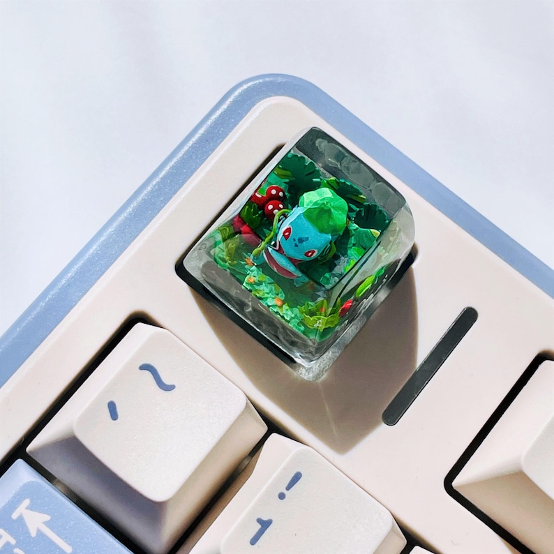 Bulbasaur Resin Keycap: Pokémon, Custom Mechanical Keyboard Key - Etsy
