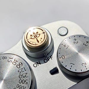 Eye of Truth Camera Shutter Button, Zelda Inspired Pure Brass Camera Accessories, Fuji/Leica soft release button, Creative Photographer Gift