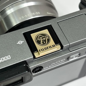 Custom Fuji Camera Brass Hot Shoe Cover, Metal design camera hot shoe cover, Fujifilm Soft relase button, Bronze Camera Accessories gift