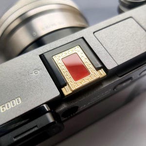 Gem camera hot shoe cover, Gold shutter release button for Leica/Fuji/Nikon, Metal Camera Accessories, Camera decoration, photographer gift