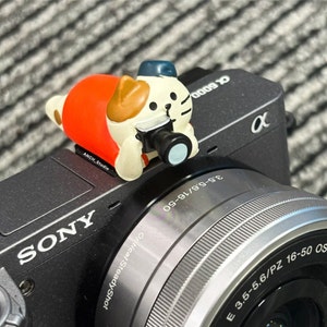 Custom cat photographer Camera hot shoes cover, Fuji/Leica/Nikon/Canon accessories, photography lover gifts