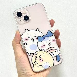 Chiikawa iPhone 15 14 Plus Hülle, süße Usagi iPhone Pro Halter, weiche Silikonhülle für iPhone 13 12 11 Pro Max, iPhone 7 8 X XS XR