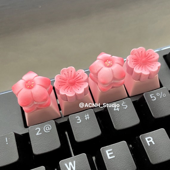 桜フラワーアーティザンキーキャップ:MXメカニカルキーボード用 桜フラワーアーティザンキーキャップ:MXメカニカルキーボード用