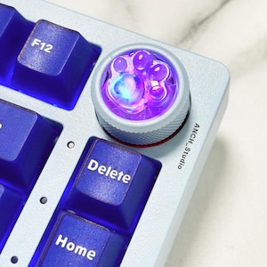 Cat Paw Backlit Keyboard Knob: LEOBOG Hi75/K81 Replacement