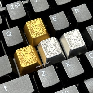 Aluminum Bitcoin Keycap: Artisan Crypto Keycap for Mechanical Keyboard