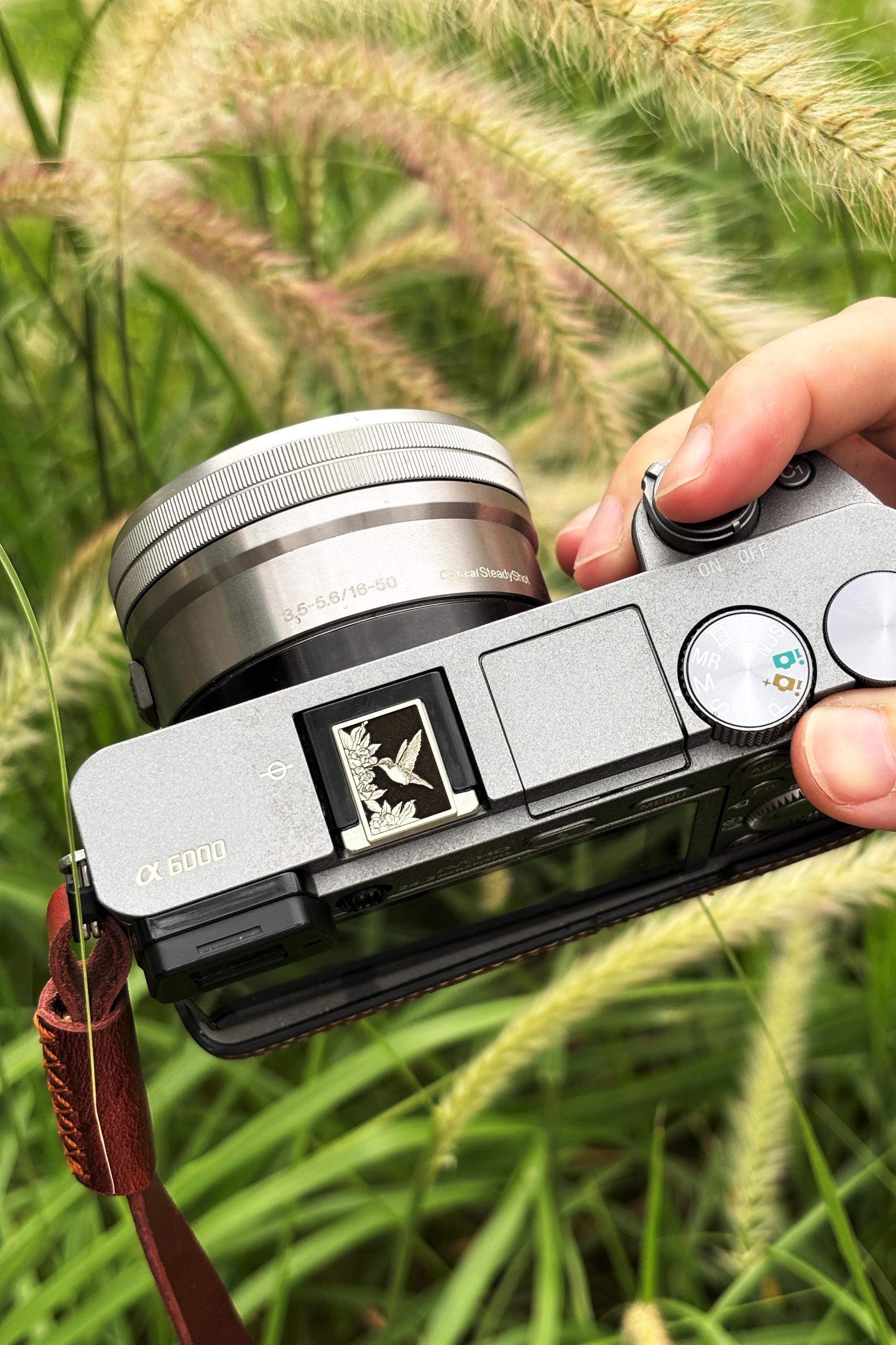 Hummingbird Camera Strap Hummingbird Camera Hot Shoe Cover: Engraved Brass Camera Accessory - Etsy