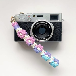 Floral Camera Wrist Strap, Stylish Cotton Rope Flower Strap, Quick Release