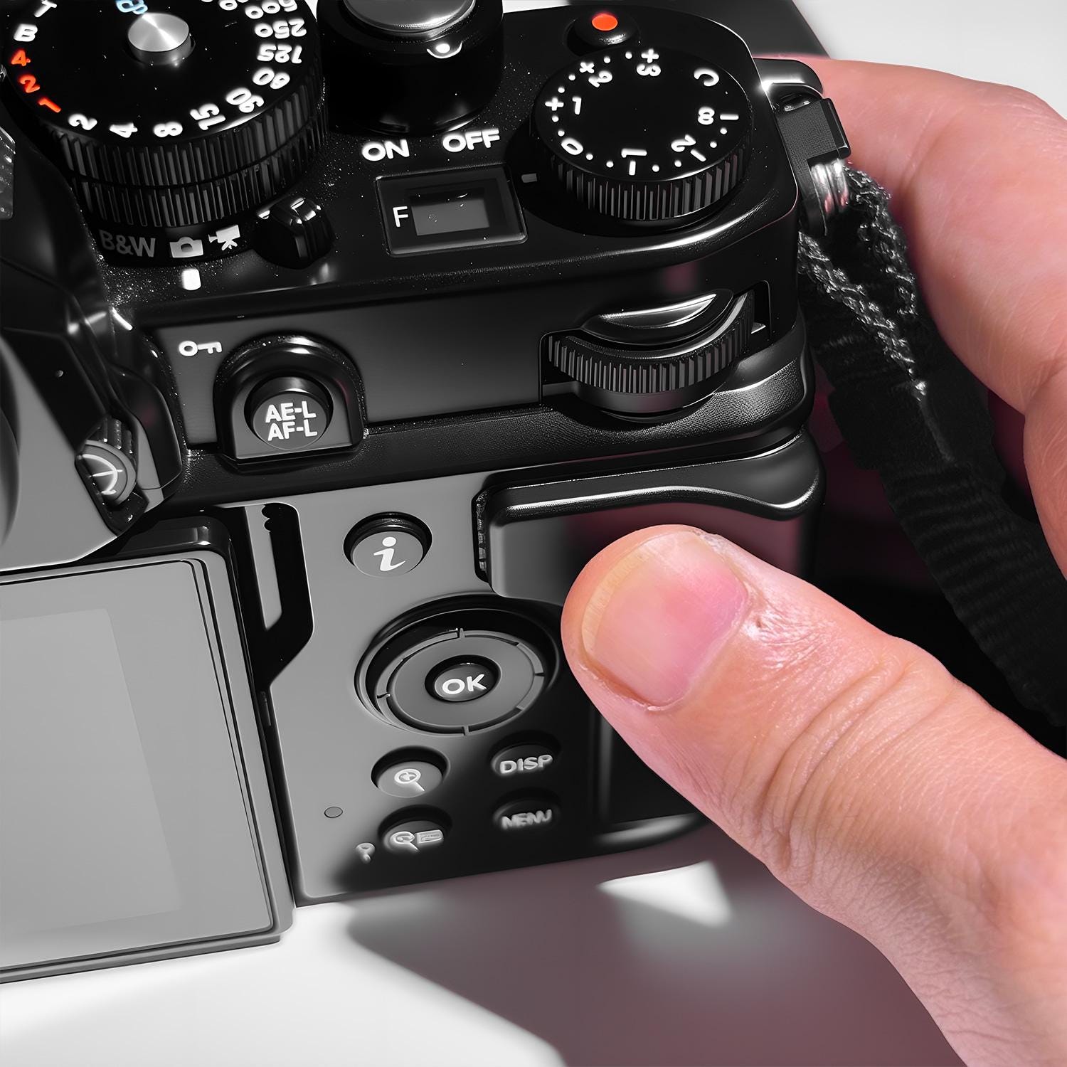 Aluminum Thumb Grip for Nikon ZF: Cnc-engraved Metal Camera Handle