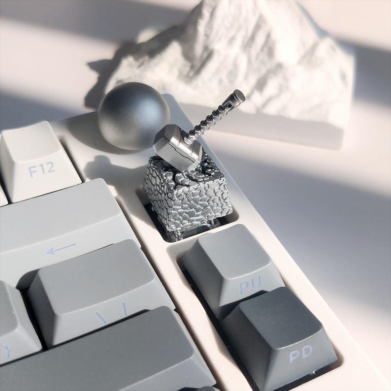 Thor Hammer Artisan Keycap: Magnetic Gamer Keyboard Cap image 3