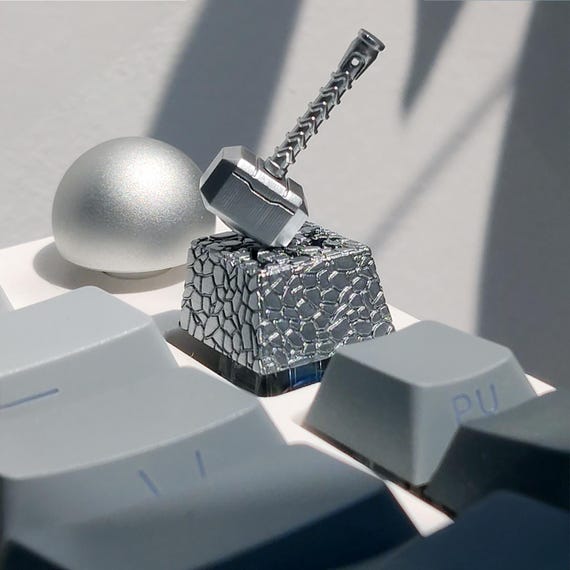 Thor Hammer Artisan Keycap: Magnetic Gamer Keyboard Cap