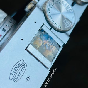 Handmade White Opal Camera Hot Shoe Cover: Personalized Photographer Gift